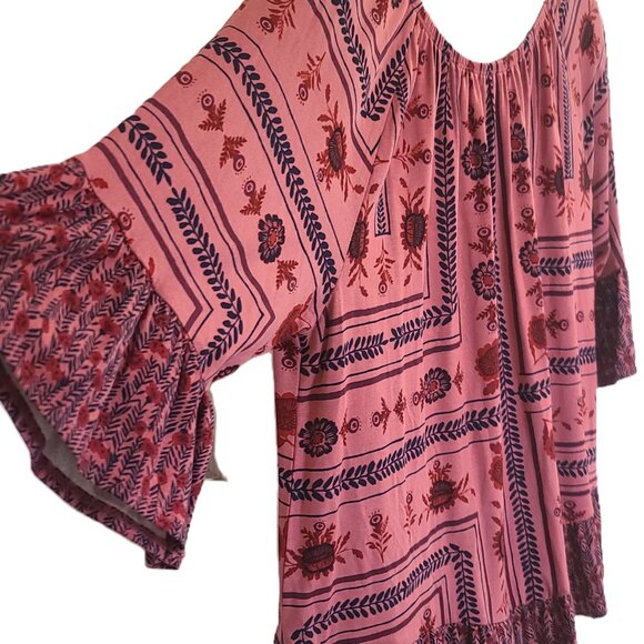 NWT STYLE & CO Women's PXL Boho Flowy Relaxed Whimsical Top Floral Pattern - Picture 5 of 12